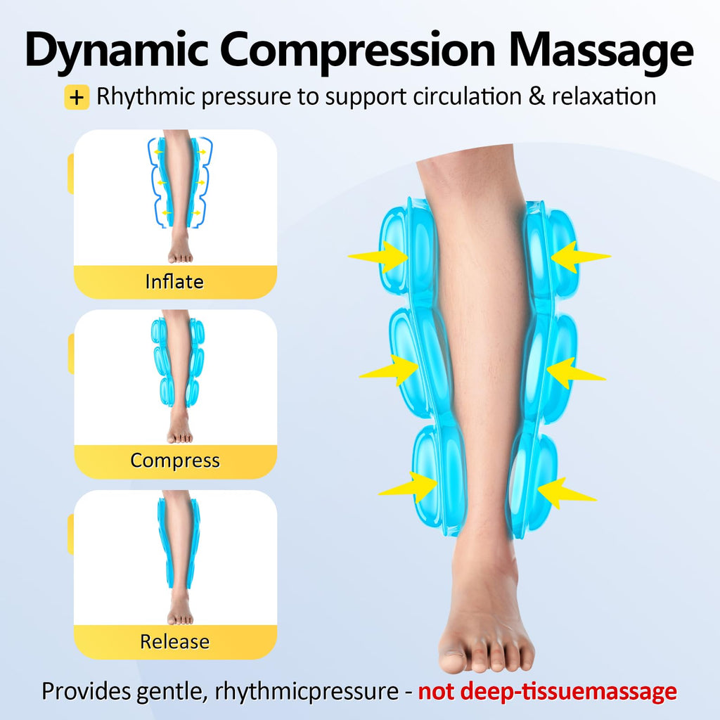 Cordless Air Compression Calf Massager with Heat D73788