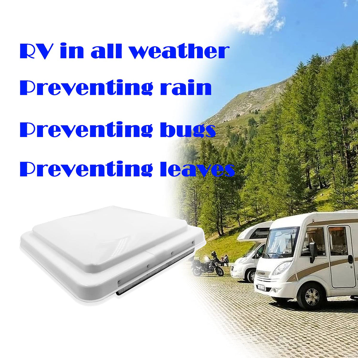 White 14" x 14" Replacement RV Roof Vent Lid Cover B18943