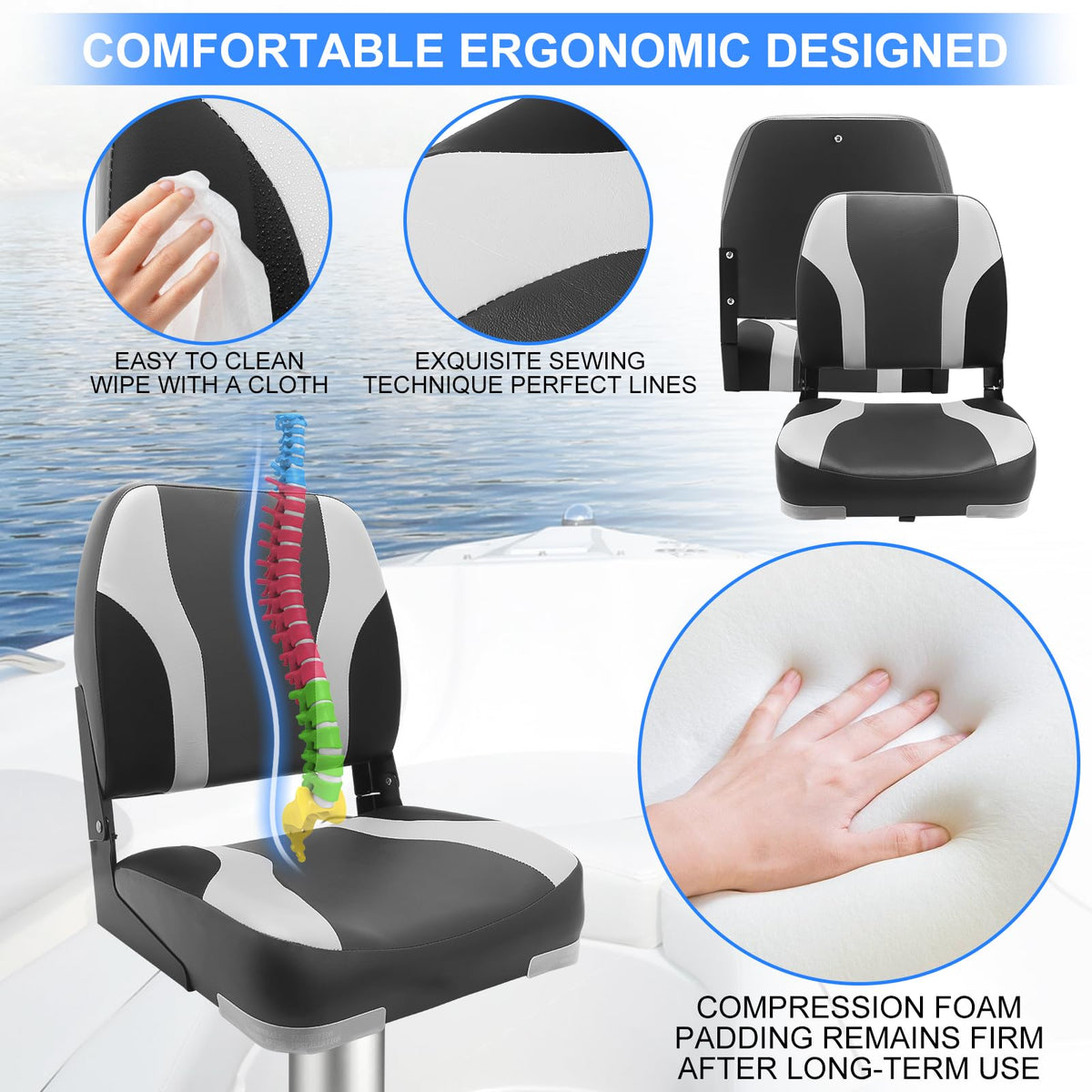 Folding Boat Seat 2 Pack Z65783