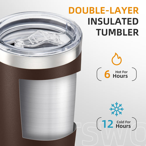 20 oz Stainless Steel Insulated Tumbler with Lid Q829