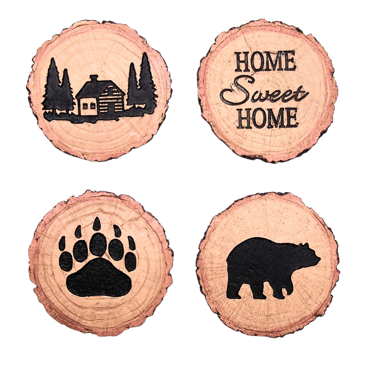 Coaster Set, Set of 4 Assorted Designs, 5 Inches A944