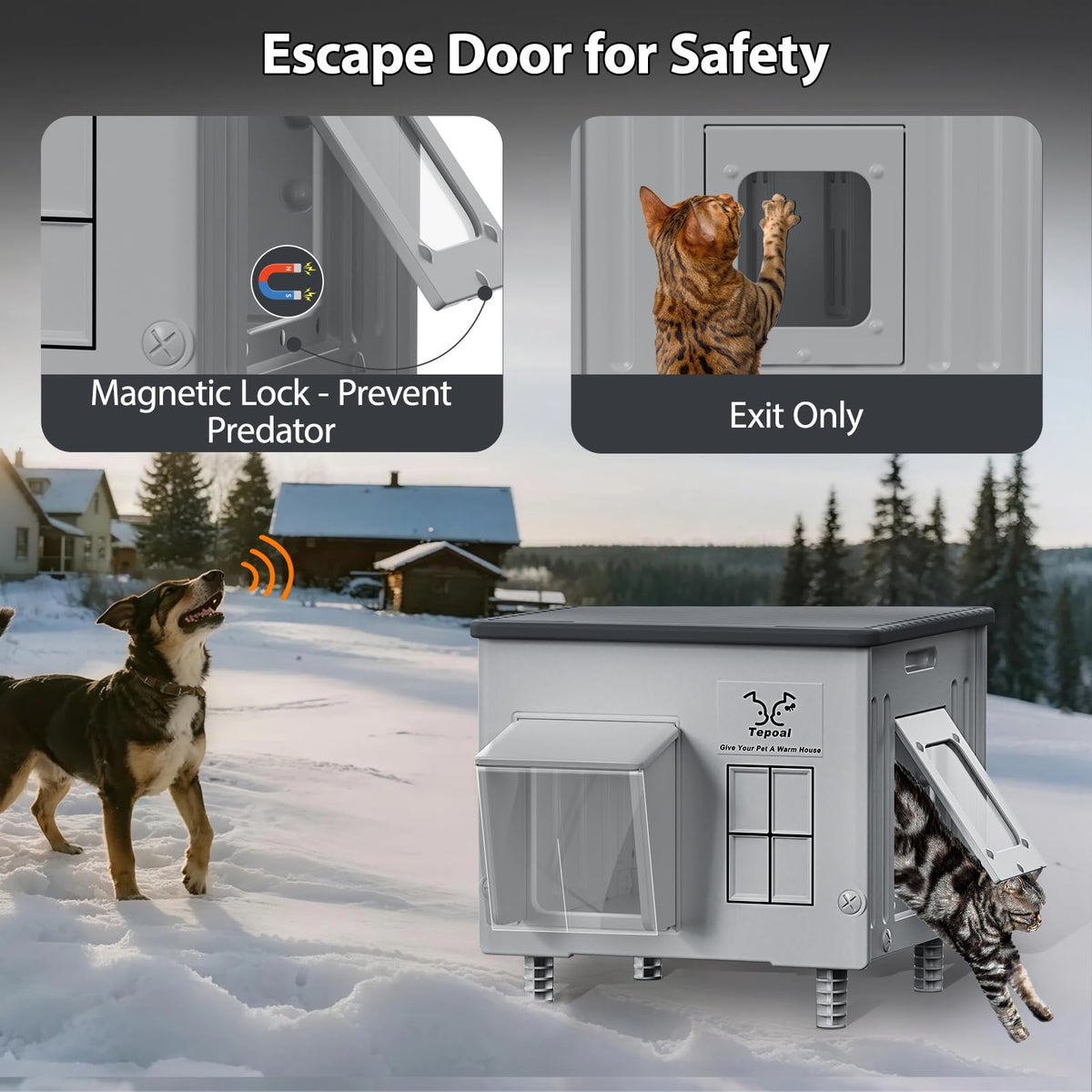 Heated Waterproof Insulated Cat House N850