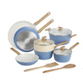 12-Piece Light Blue Ceramic Titanium-Infused Nonstick Cookware Set Z7558