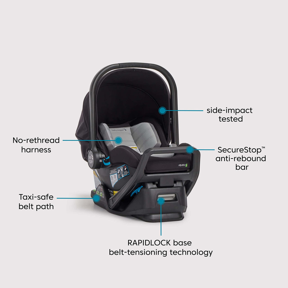 Convertible Stroller with Infant Car Seat Rich Black V827649