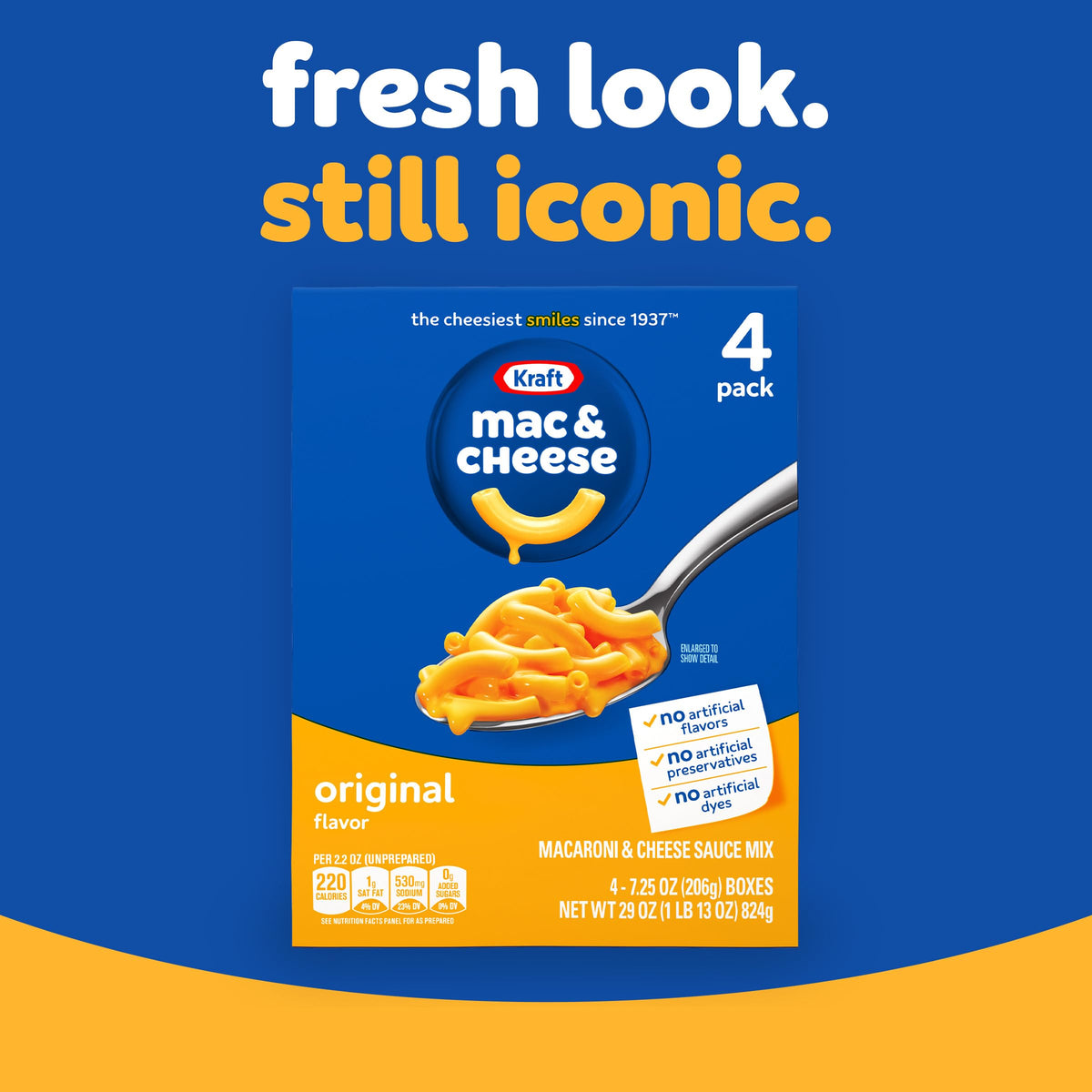 Kraft Mac and Cheese, 4 Boxes, Original Flavor, 7.25 oz S232