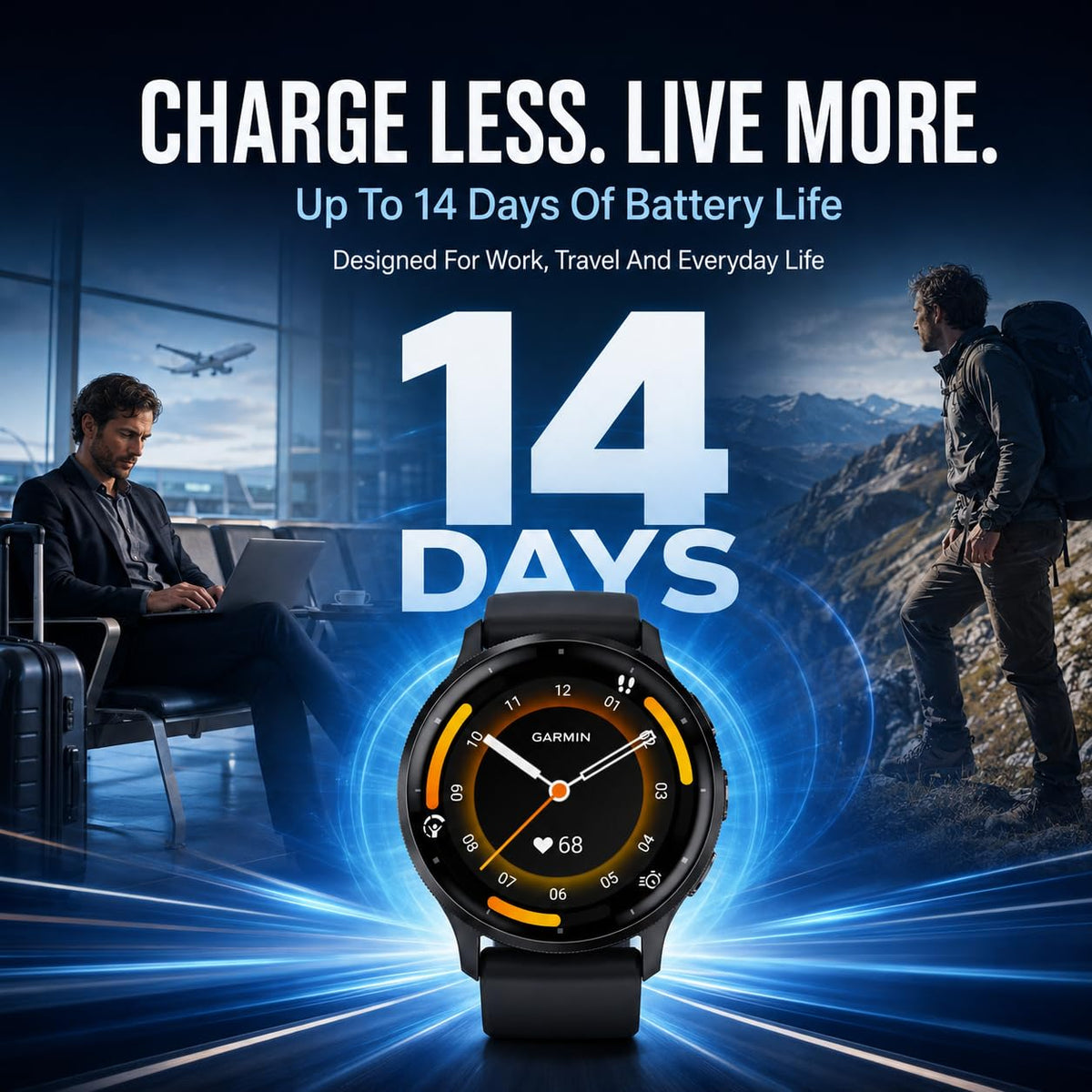 Black 45mm GPS Smartwatch T726114
