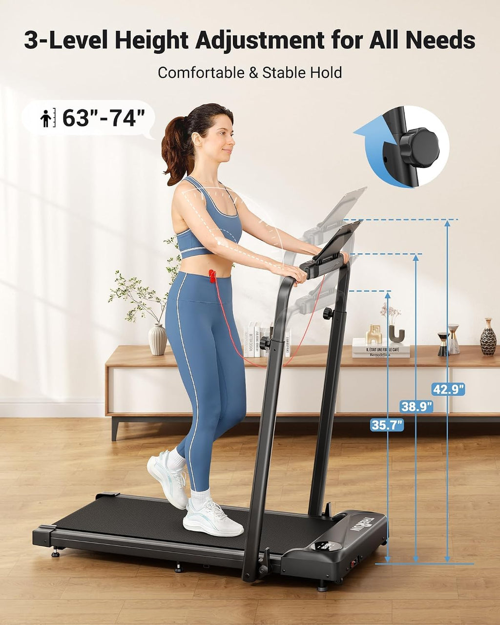 2 in 1 Under Desk Portable Treadmill C3182