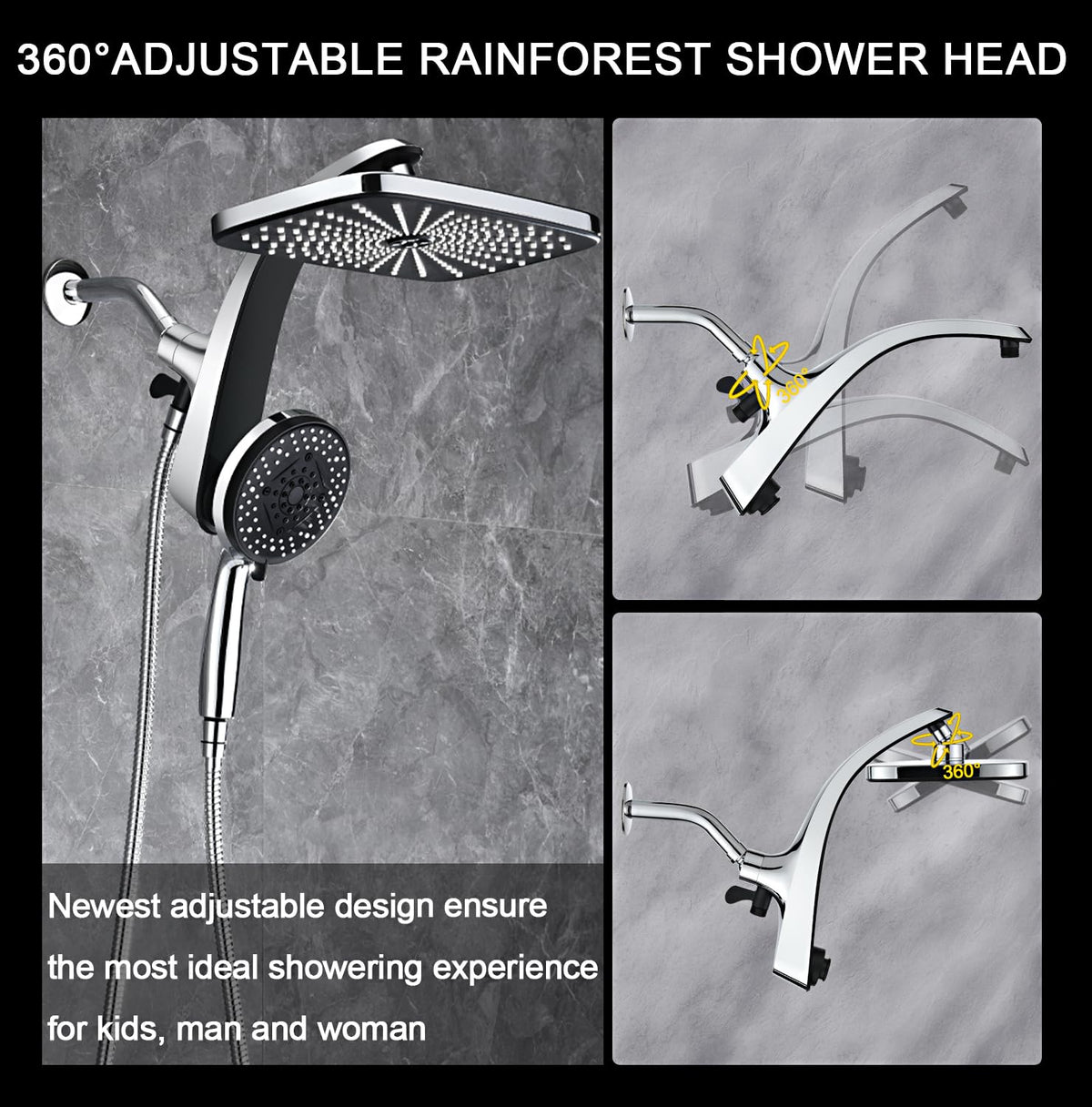 Chrome Handheld Rain Shower Head M785