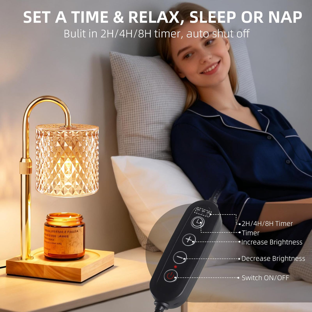 Candle Warmer Lamp with Timer Dimmer N9749