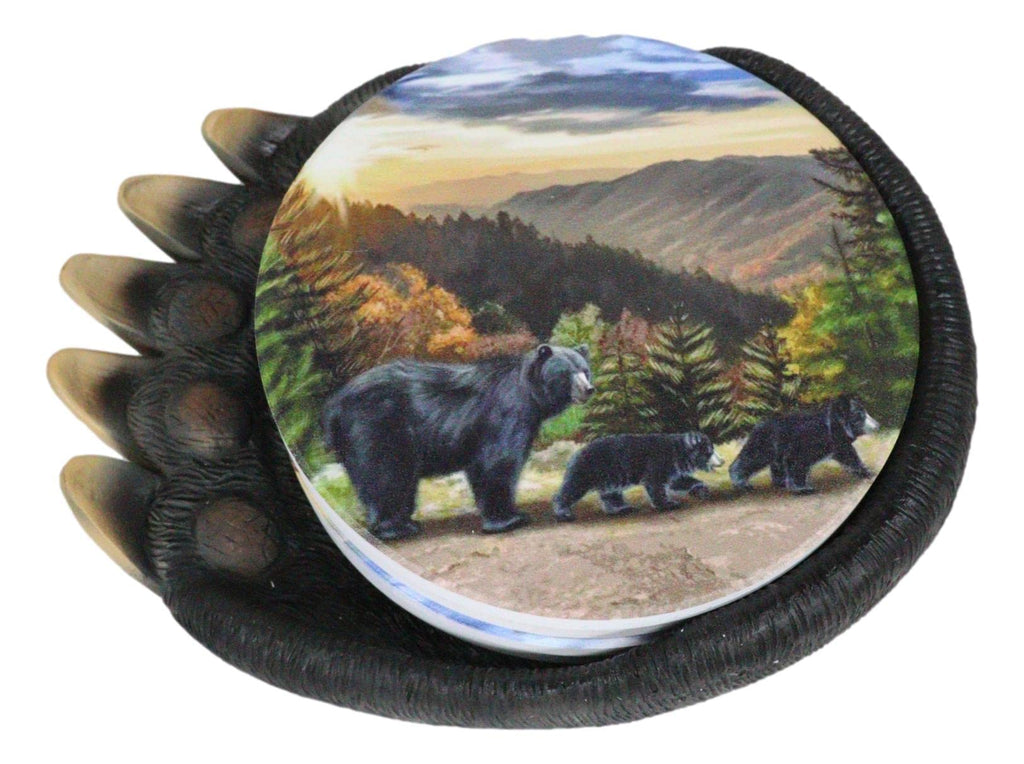 Black Bear Paw Coaster Set with 4 Coasters N55054