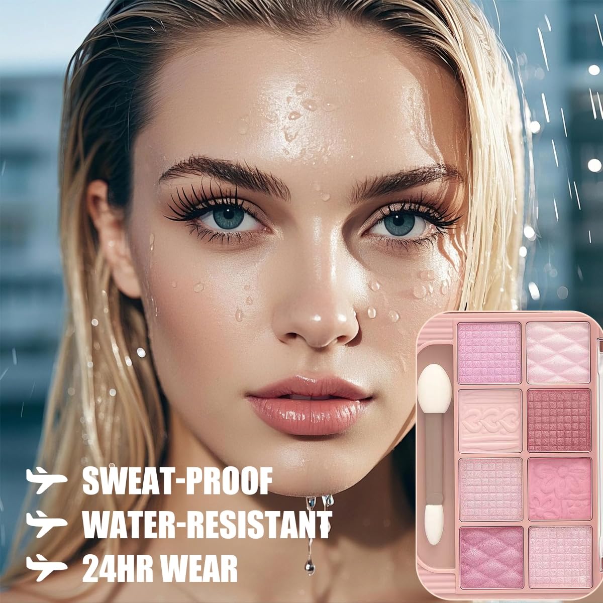 Brown and Pink Shimmer Eyeshadow Palette Z87786