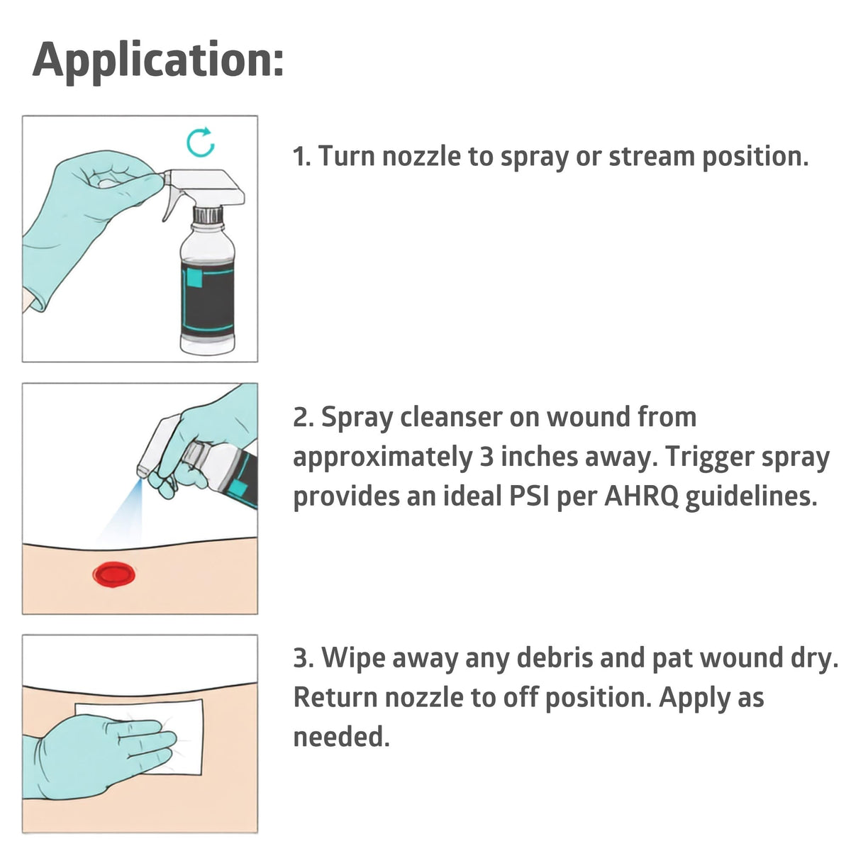 Wound Cleanser 16 Ounce Spray Bottle Pack of 6 F743064