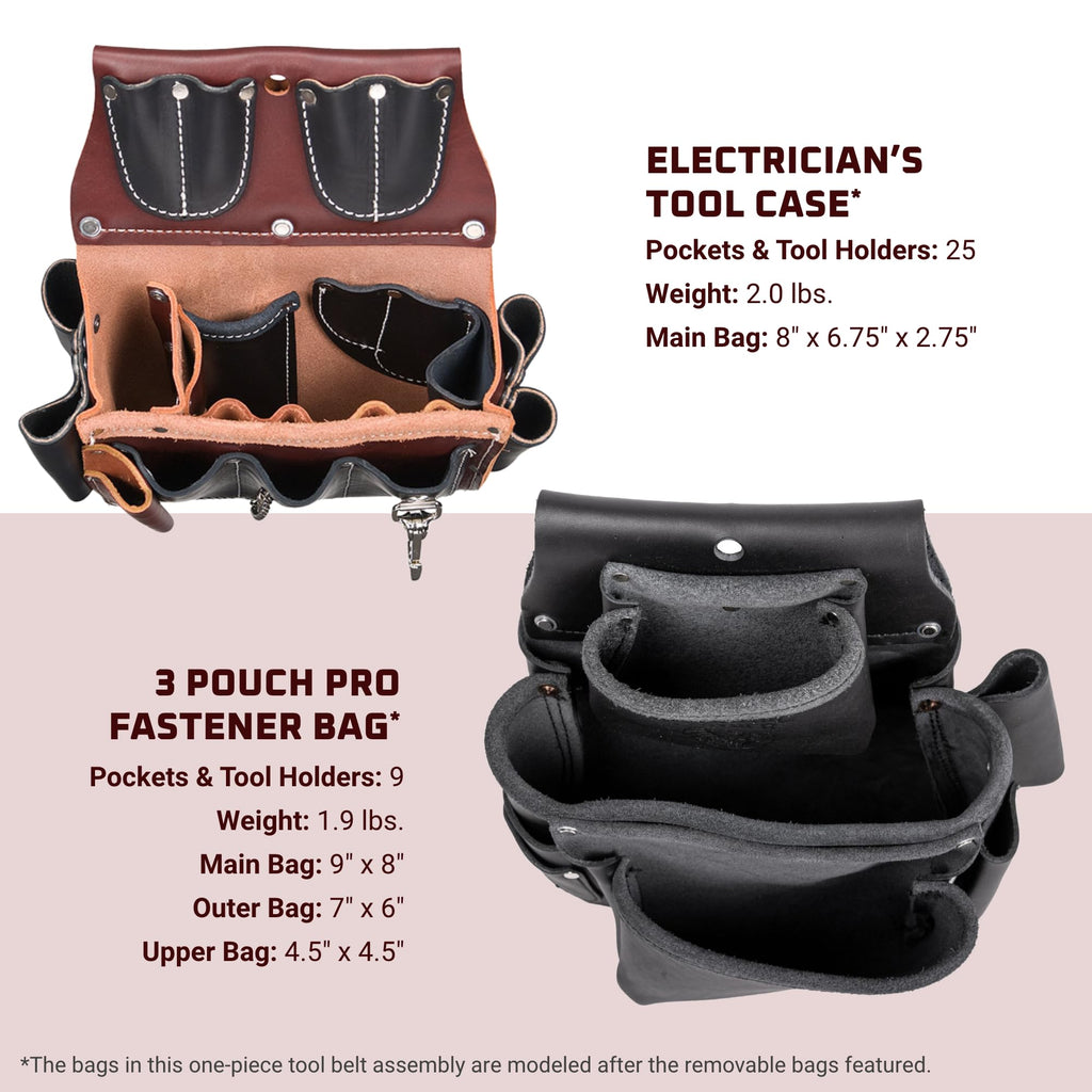 Leather Electrician Tool Set with 31 Pockets A548985
