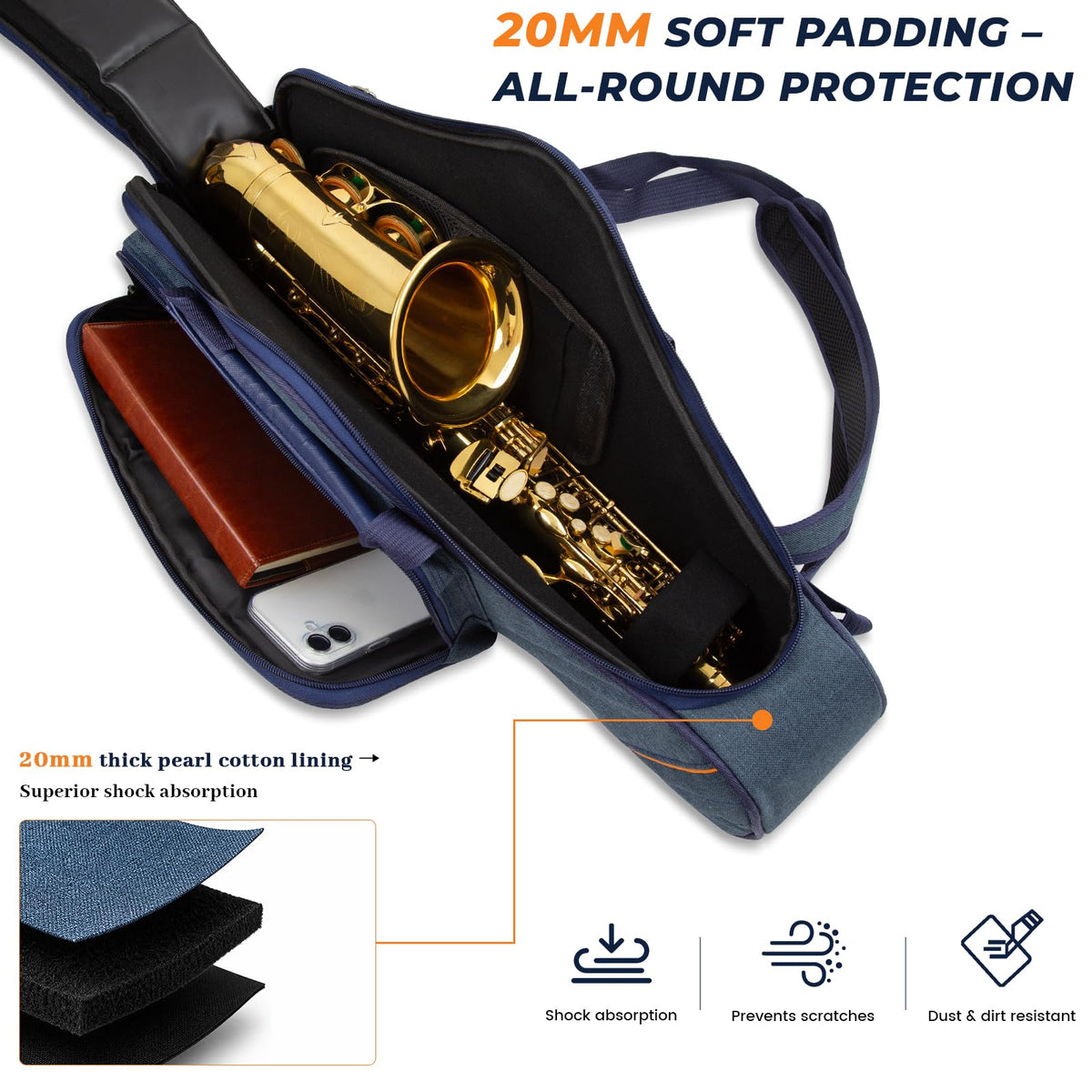 Blue Padded Alto Saxophone Case E128986