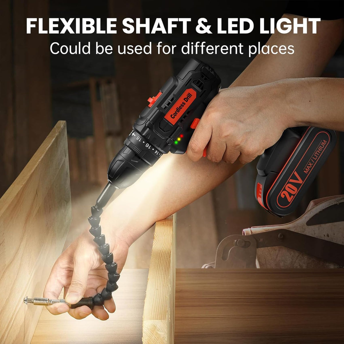 20V Cordless Drill Set with 42 Accessories Y588