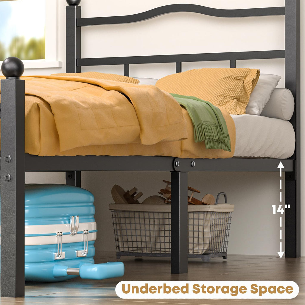 14 Inch Twin Bed Frame with Headboard and Footboard R3144