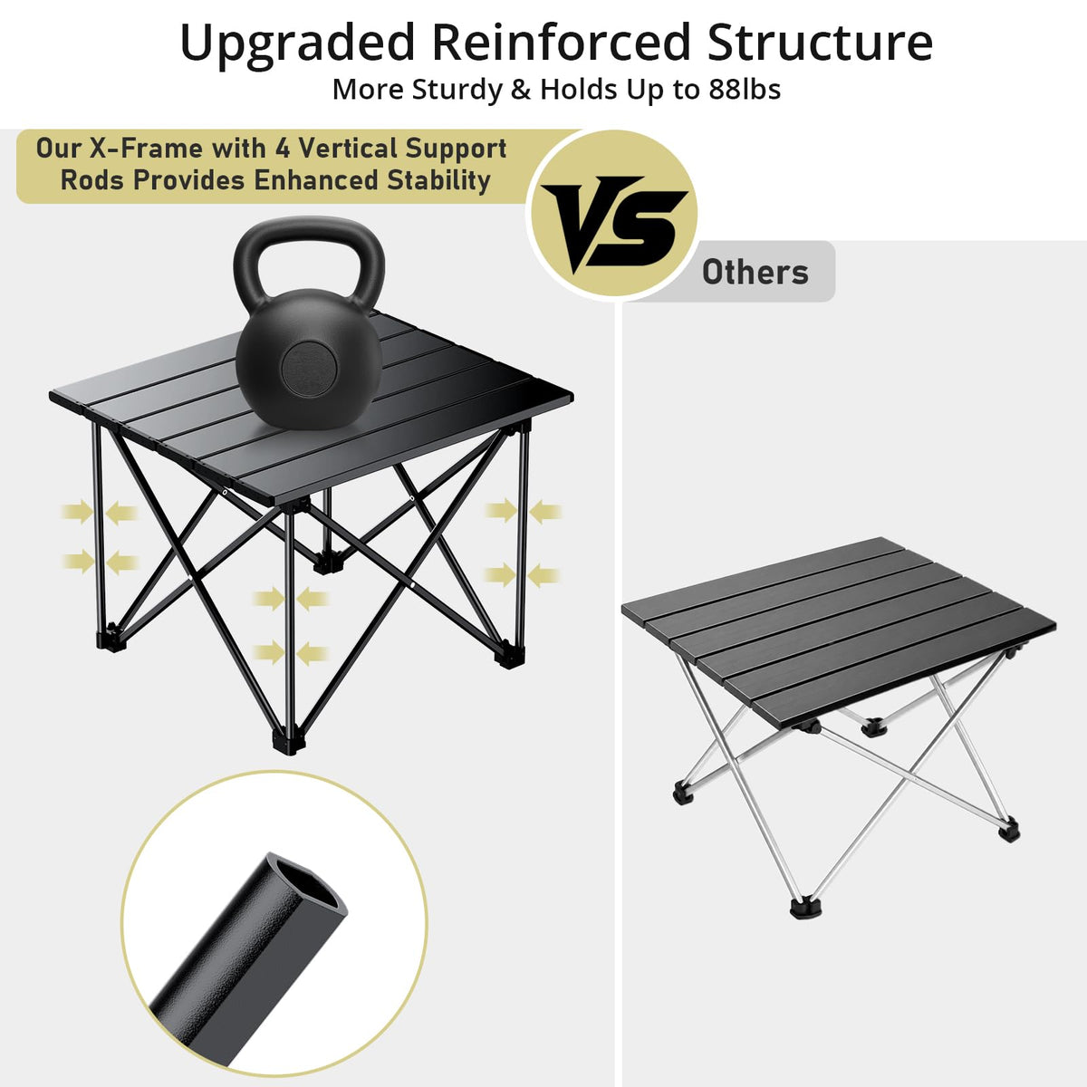 Small Ultralight Aluminum Folding Camping Table T394
