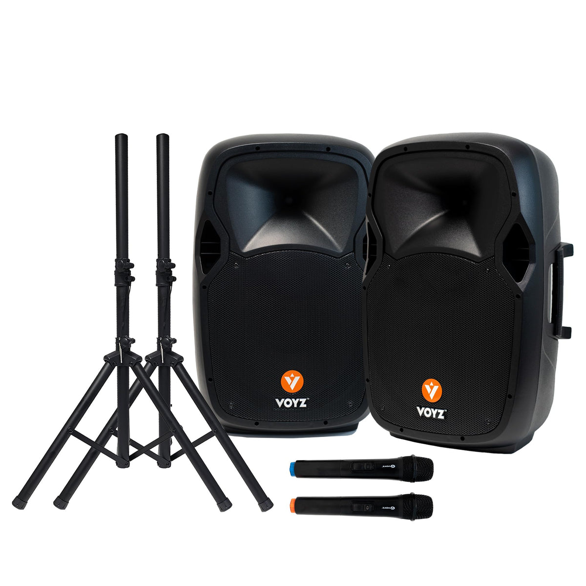 15" 2000 Watt 2-Way Powered PA Speaker System O49351
