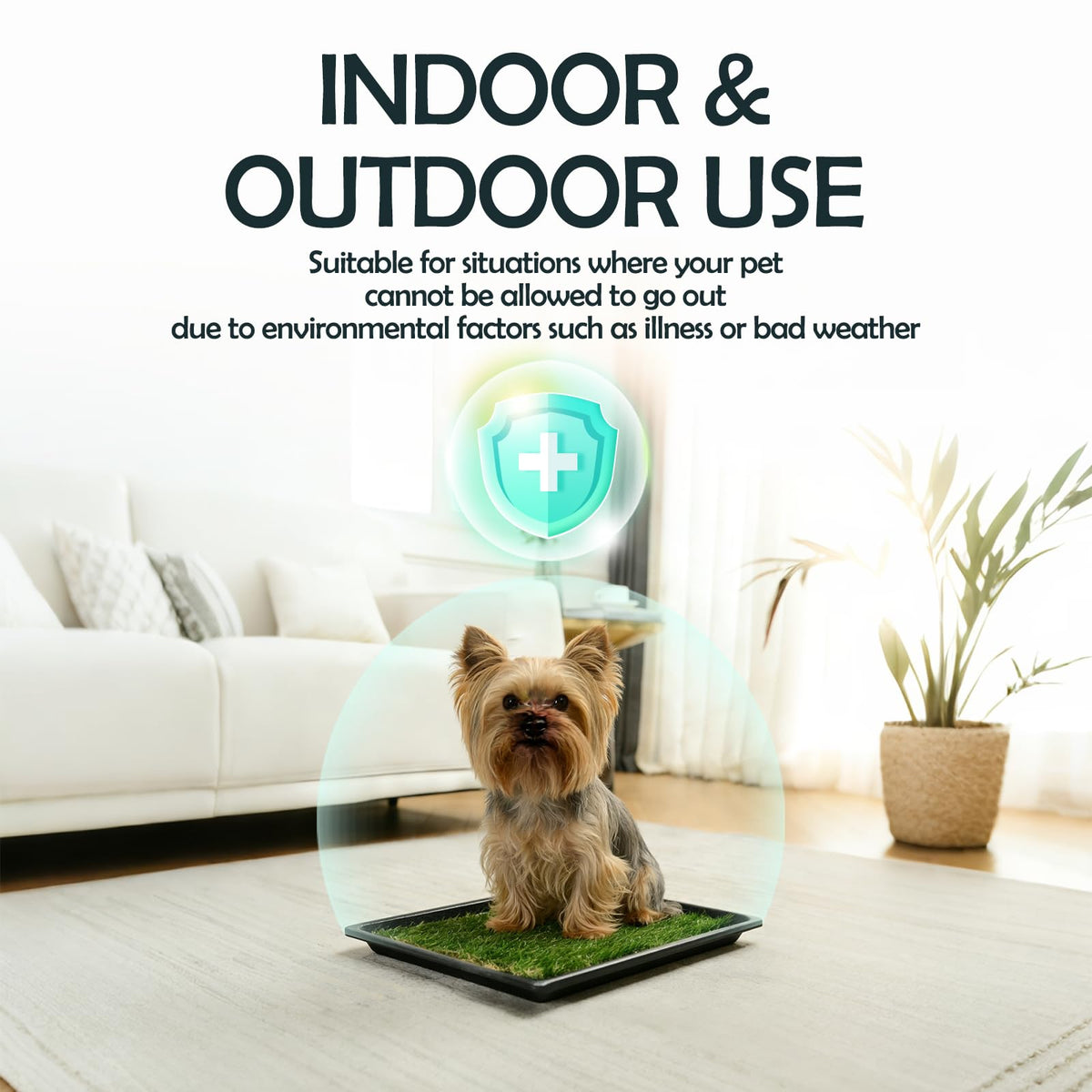 Extra Small Dog Grass Pee Pads with Tray D70052