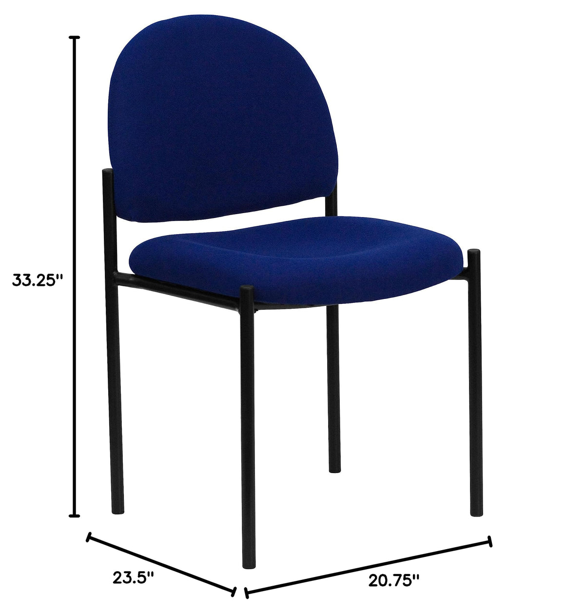 Navy Stackable Reception Chair W996