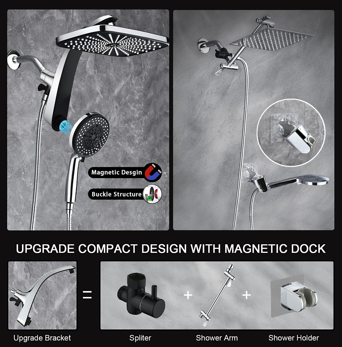 Chrome Handheld Rain Shower Head M785
