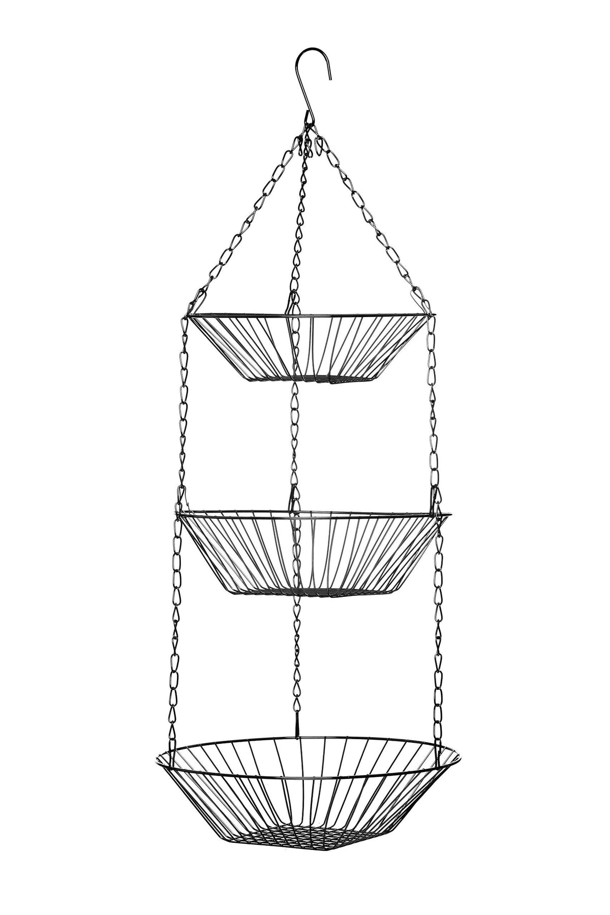 3-Tier Chrome Hanging Baskets D770