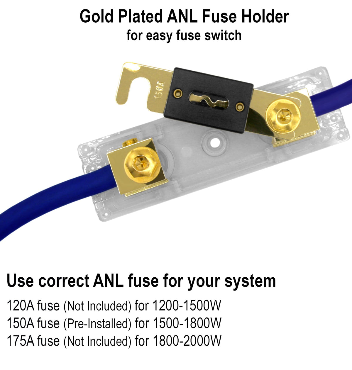 4 AWG 100% Copper Car Audio Amp Wire Kit G61258