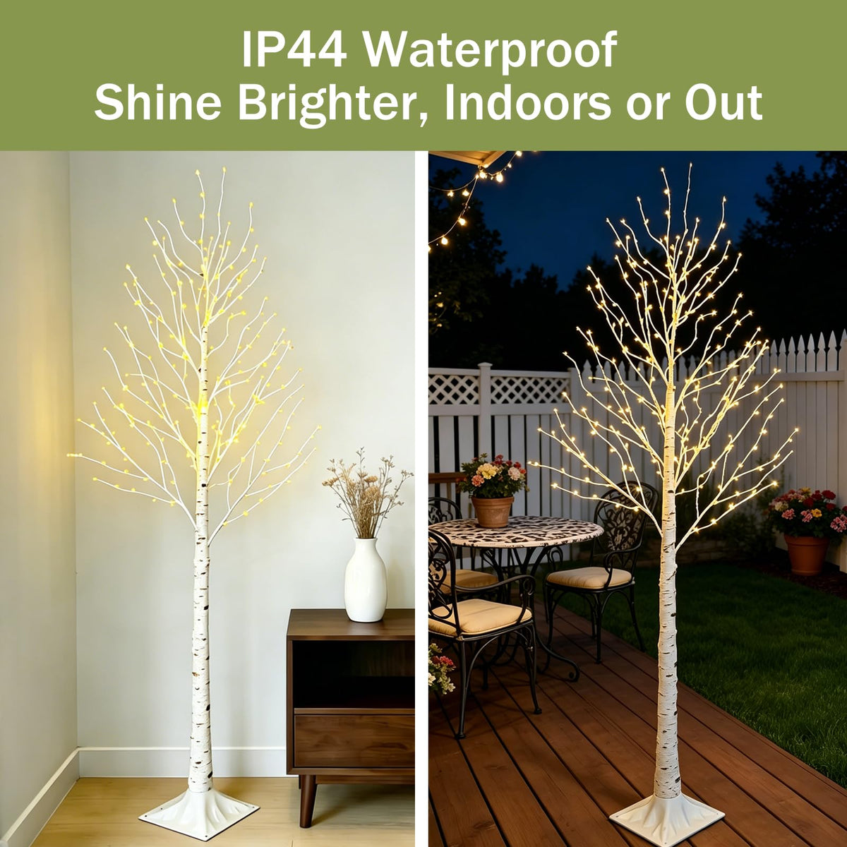 6FT Lighted Birch Tree with 260 LED and Timer H658203