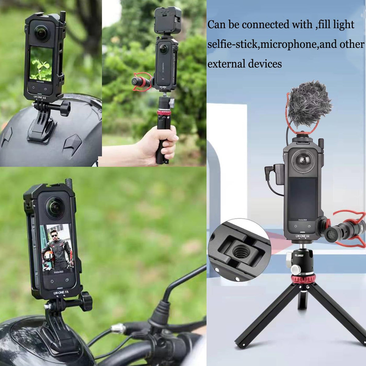 Aluminum Frame Cage Case Bag Glass Lens Guard Set Screen Protector E892