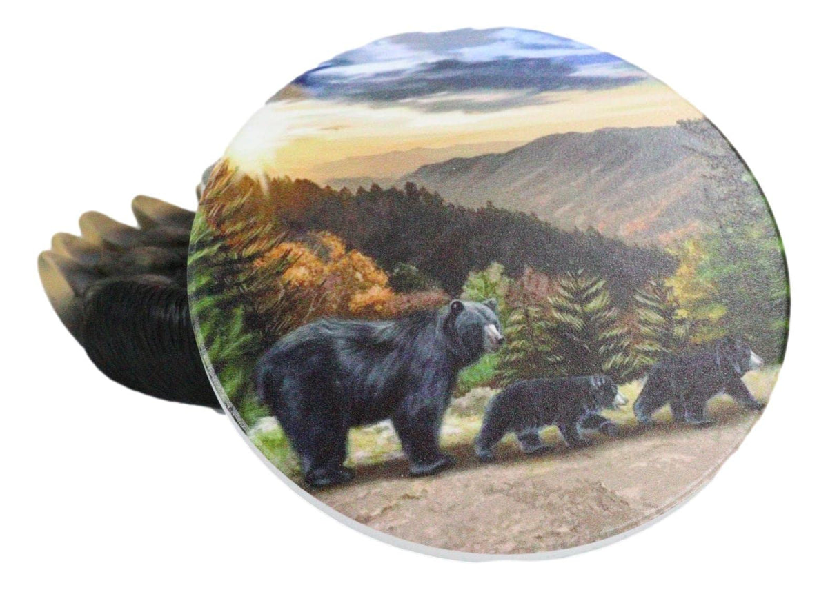 Black Bear Paw Coaster Set with 4 Coasters N55054