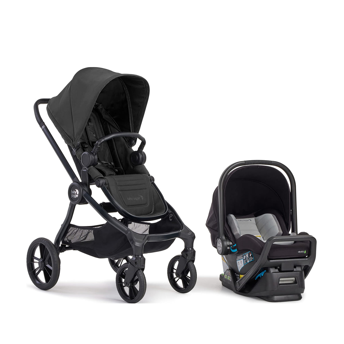 Convertible Stroller with Infant Car Seat Rich Black V827649