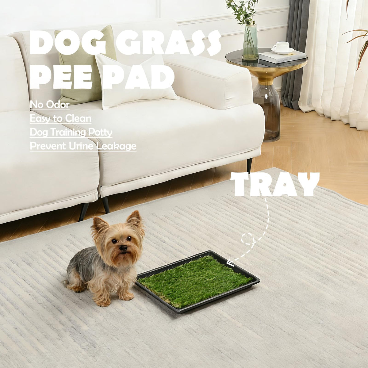 Extra Small Dog Grass Pee Pads with Tray D70052