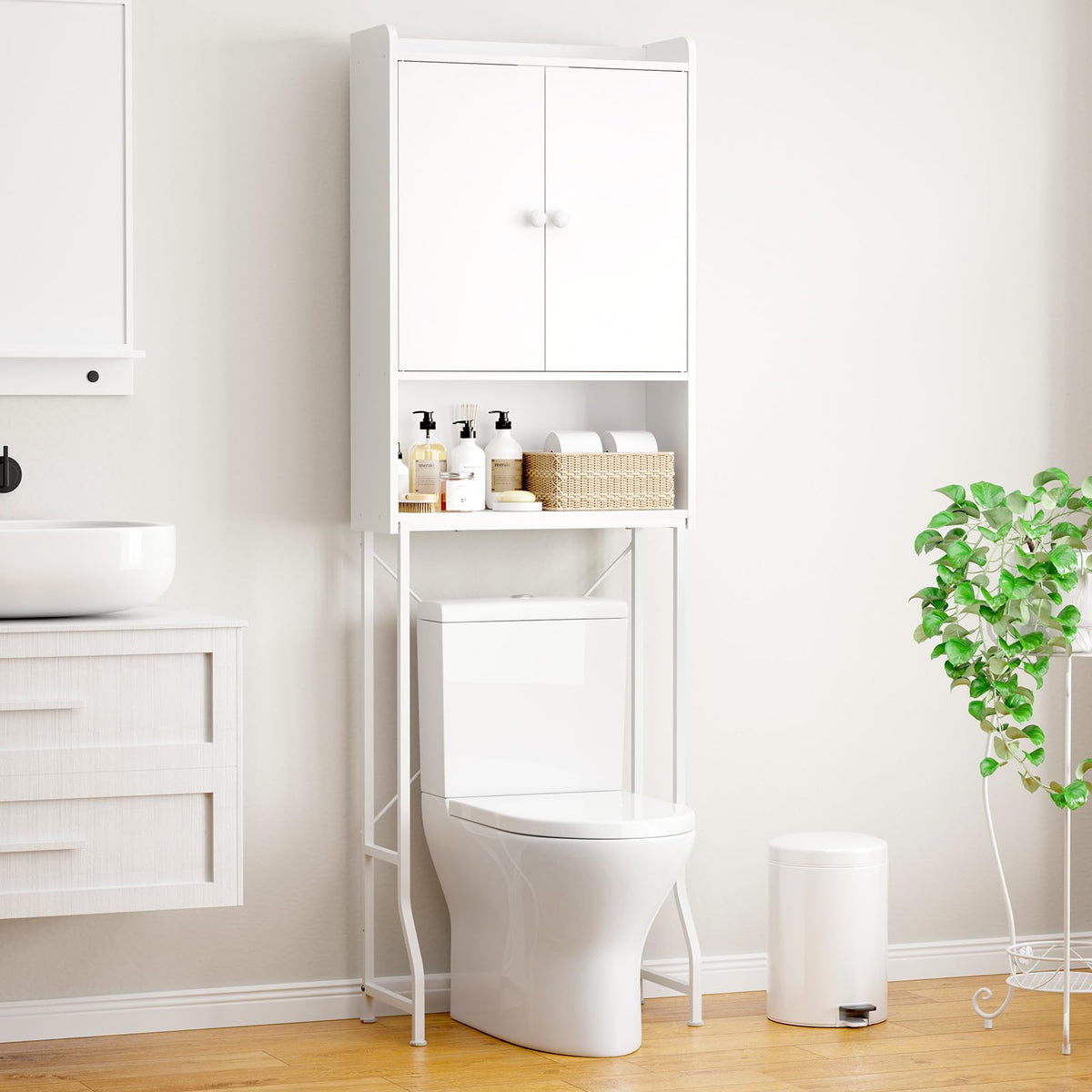 Over Toilet Storage Cabinet with Adjustable Shelf B73618