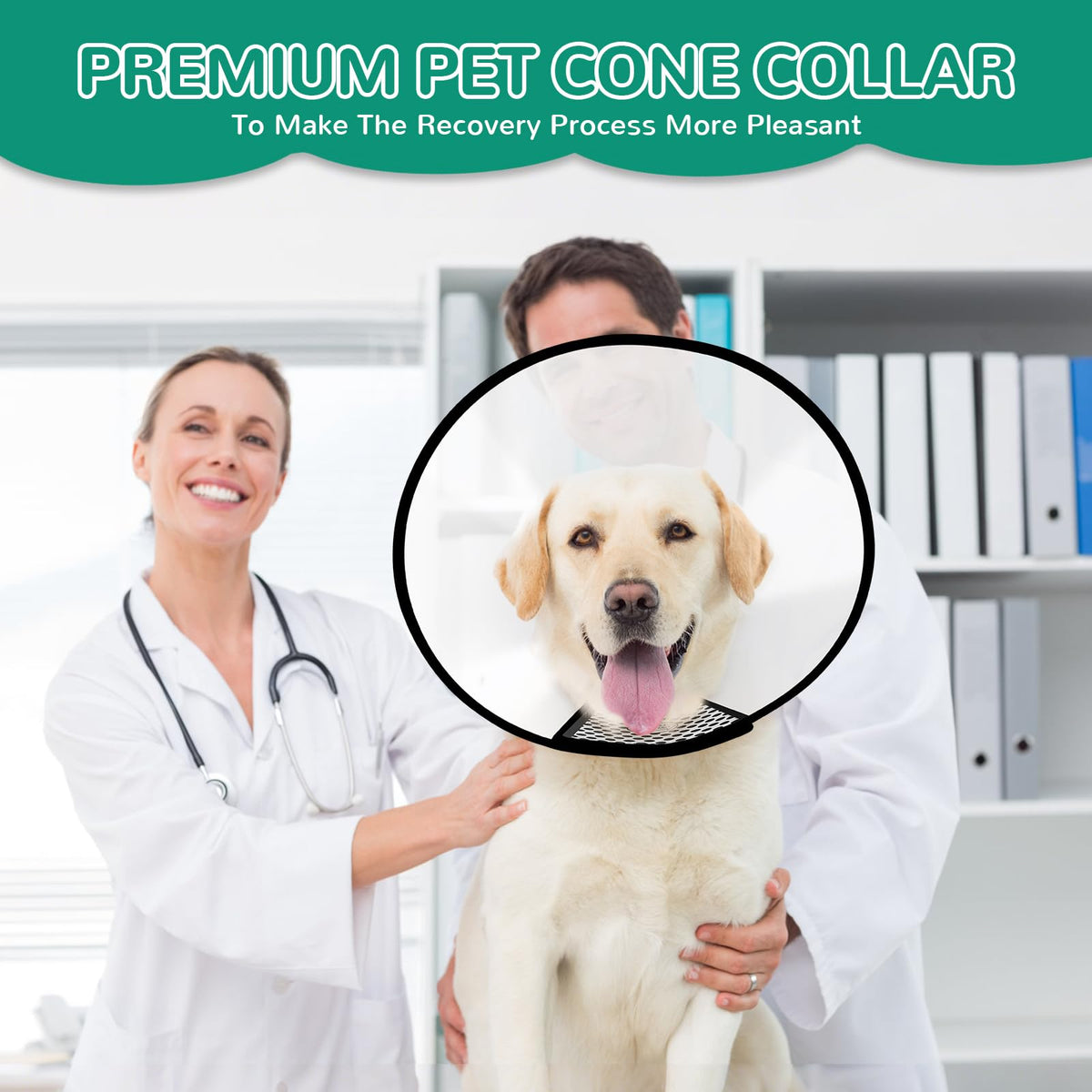 Soft Dog Cone Collar, 3 PCS Adjustable Flexible Plastic E-Collar K5344