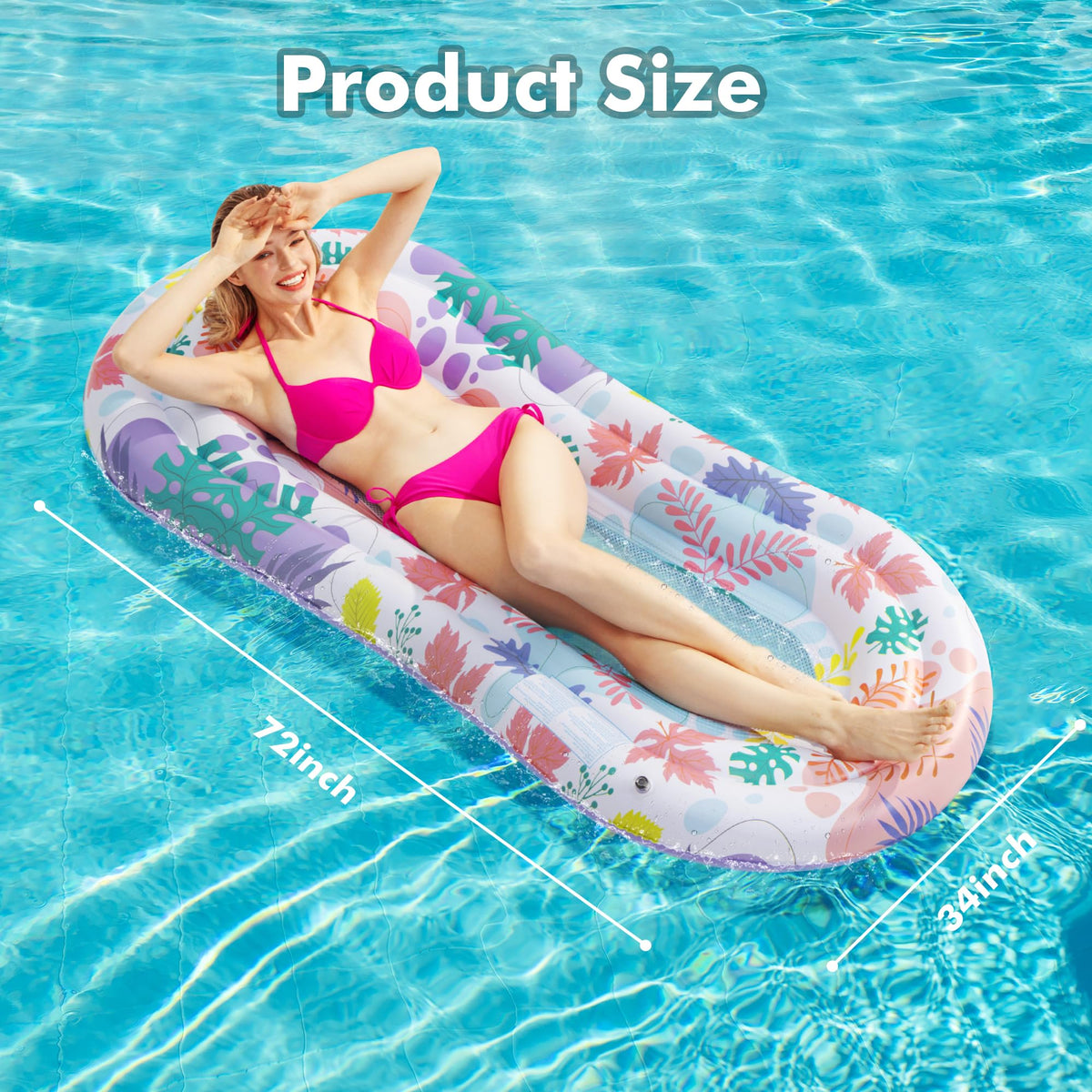 2 Pack Inflatable Pool Floats Lounger S41383