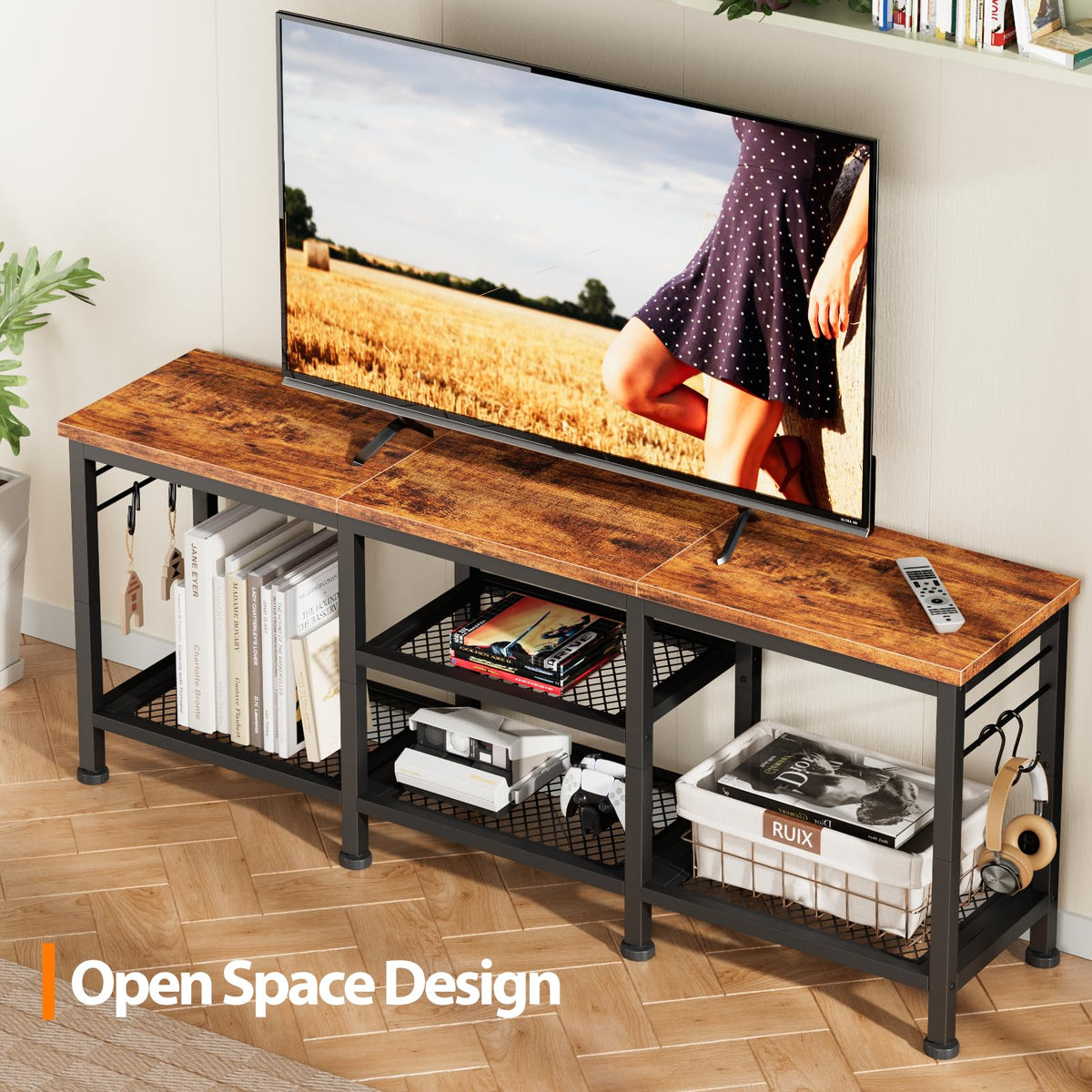 TV Stand with Open Shelves H64681