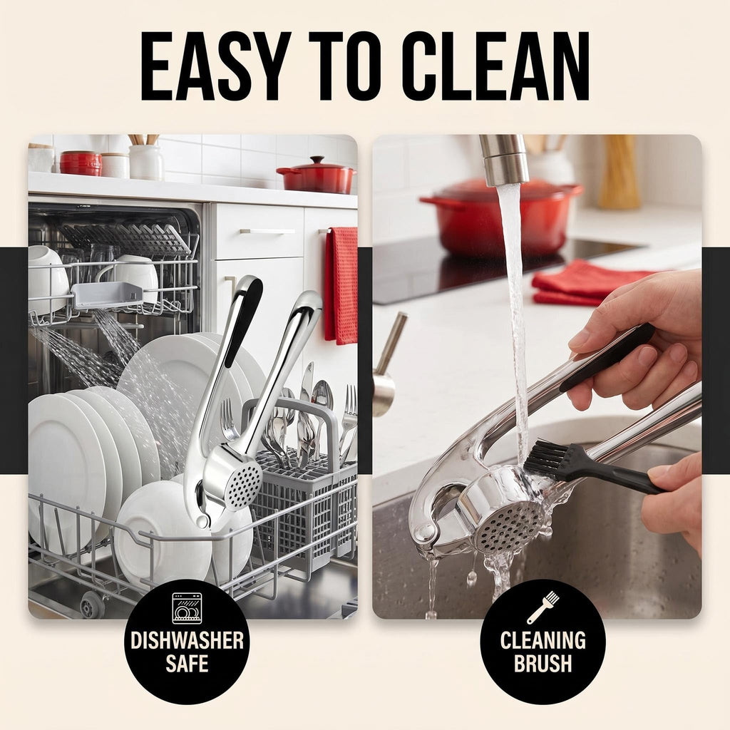 Stainless Steel 2 in 1 Garlic Press and Herb Scissors N4341