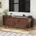 55 Inch Mid Century Modern TV Stand with Power Outlet and Adjustable Shelves Q438176