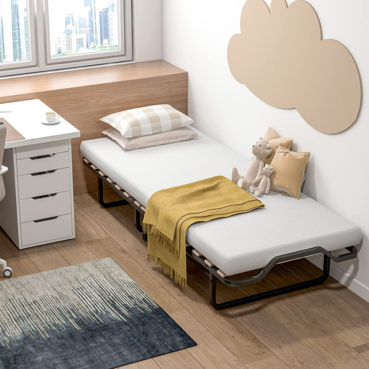 78.5” x 31” Folding Bed with 5” Memory Foam Mattress R67157