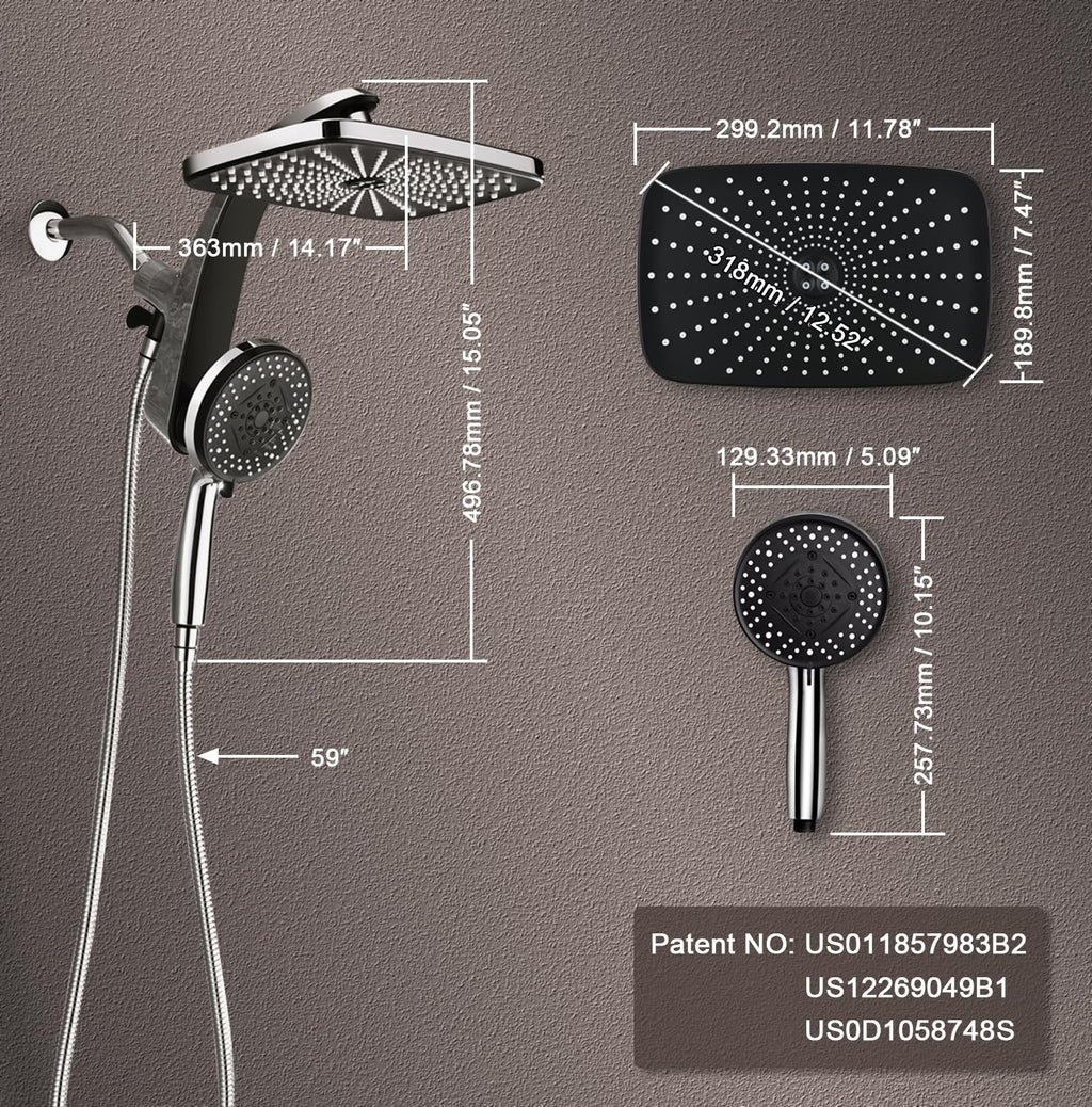Chrome Handheld Rain Shower Head M785