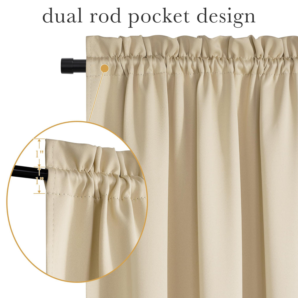 Sidelight Door Curtain 25" W x 72" L Biscotti Beige 1 Panel B674