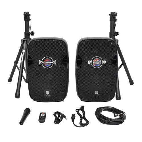 10-Inch Bluetooth PA Speaker System with Wired Microphone J97491