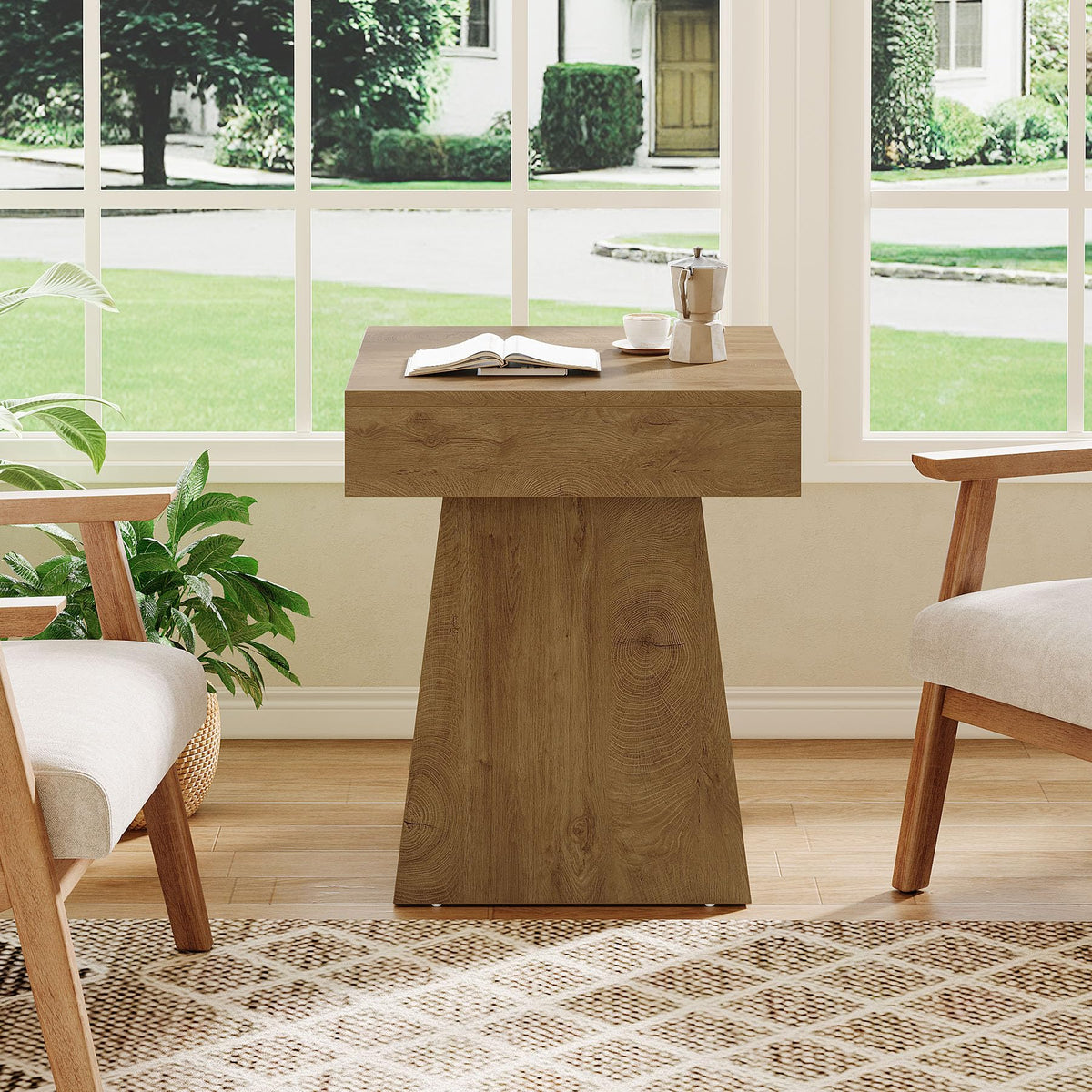 Small End Table Set of 2 Light Brown O599