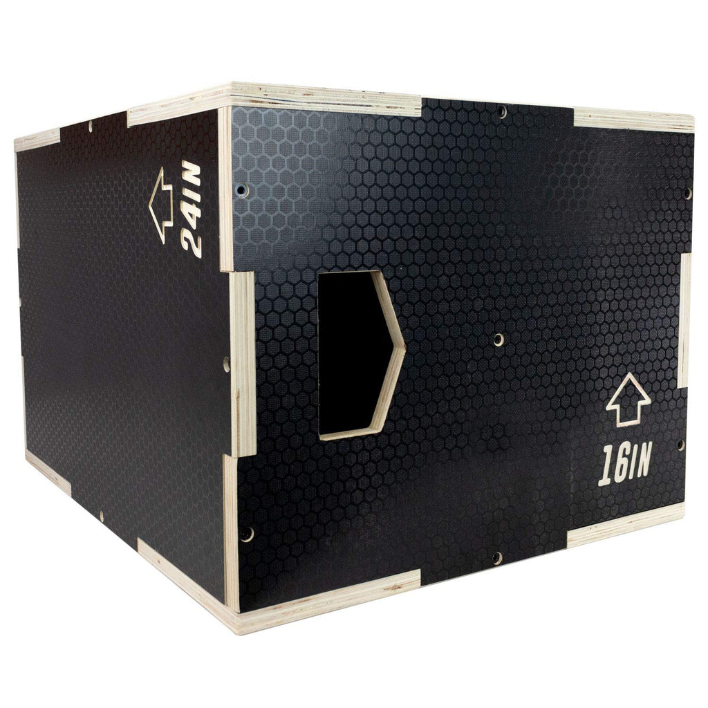 Wooden Plyo Box, 16/14/12 Anti-Slip A949