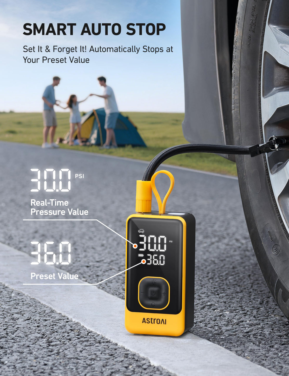 Portable Air Compressor 150PSI Car Bike Pump Q3752
