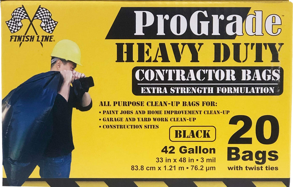 42 Gallon Black Heavy Duty Contractor Trash Bags P646885