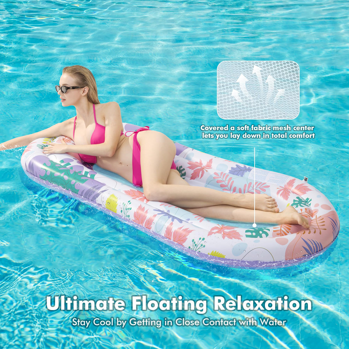 2 Pack Inflatable Pool Floats Lounger S41383