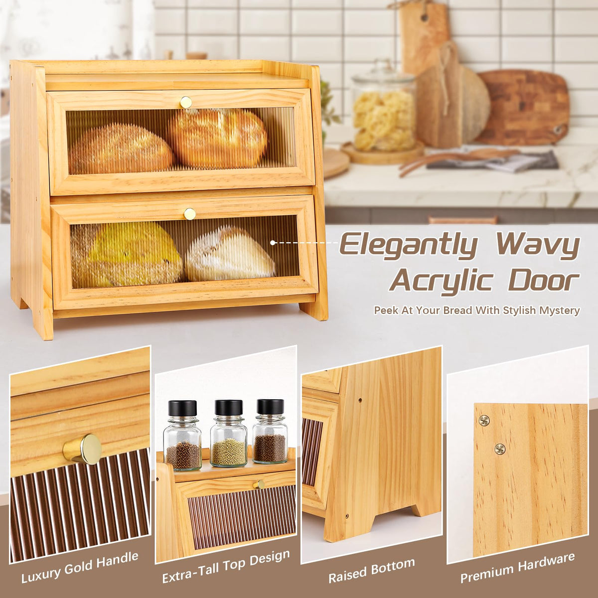 Wooden Bread Box Z16284