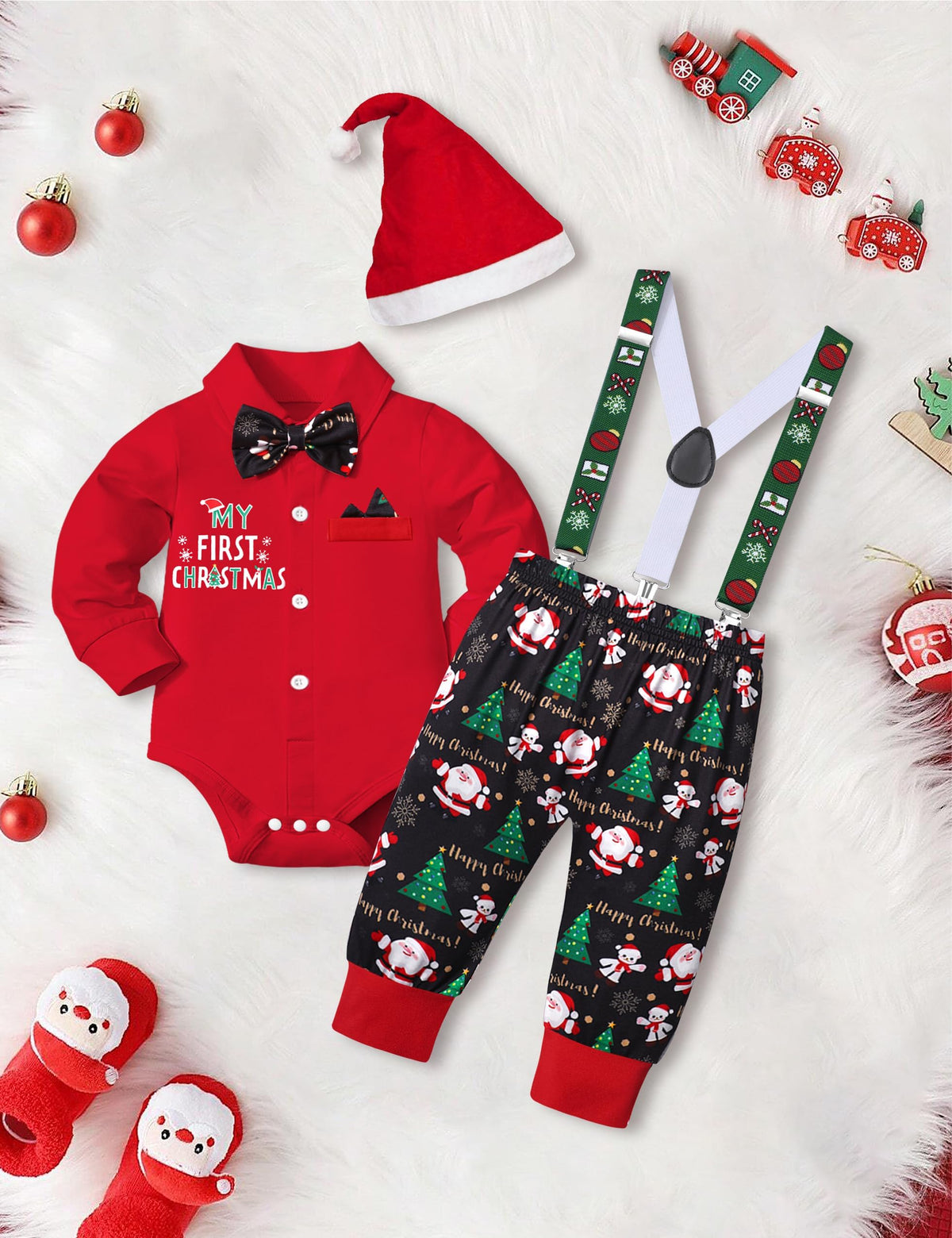 Baby Boy Christmas Outfit 3PCS Set N51059