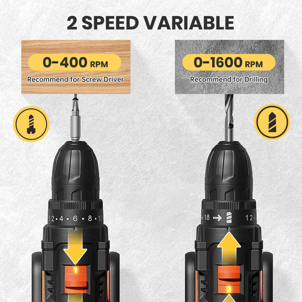 20V Cordless Drill Set with 42 Accessories Y588